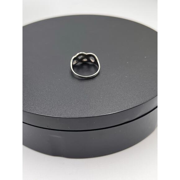 IBB TH 925 Sterling Silver Marcesite Intertwined Ring Sz 8 - Picture 8 of 8